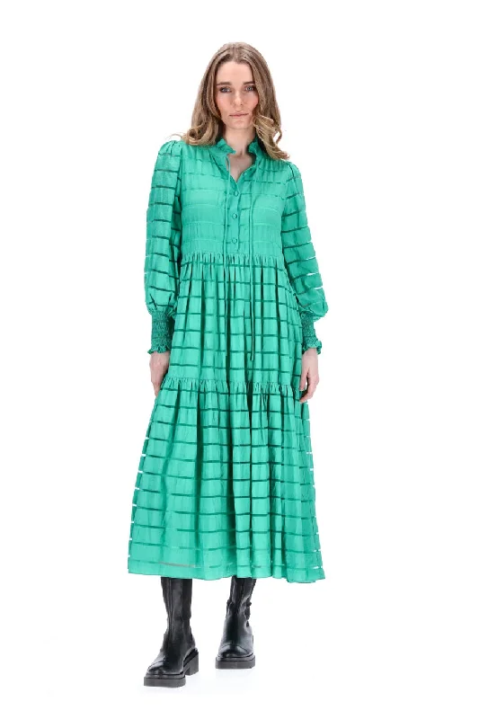 Annaleise Dress Green Stripe