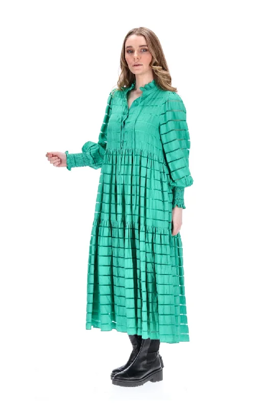 Annaleise Dress Green Stripe