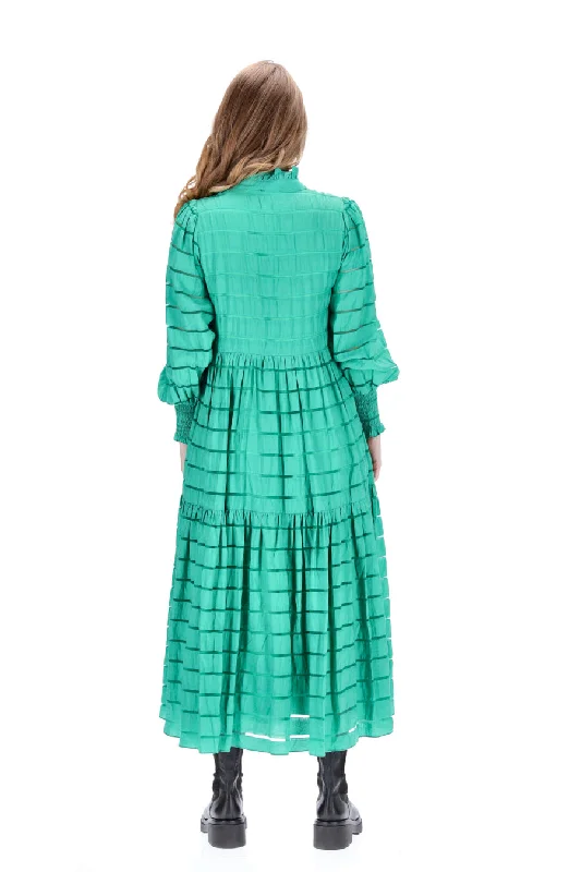 Annaleise Dress Green Stripe