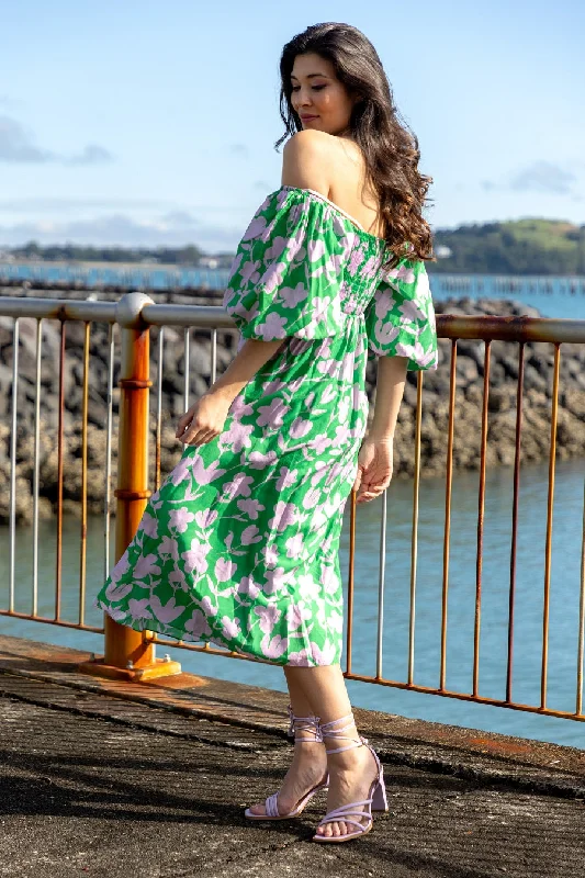 Ella Dress Green Floral