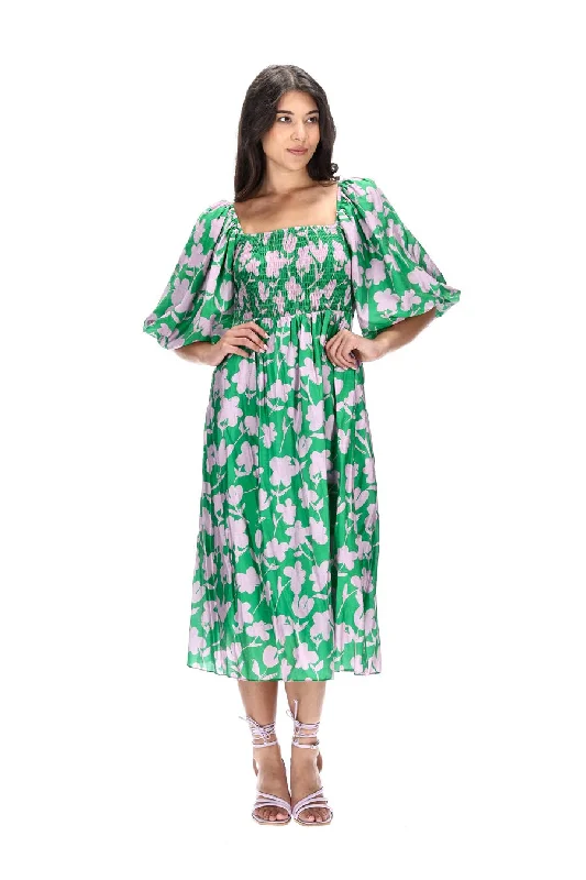 Ella Dress Green Floral