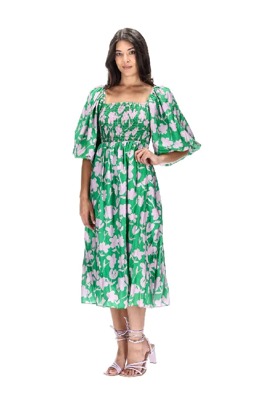 Ella Dress Green Floral