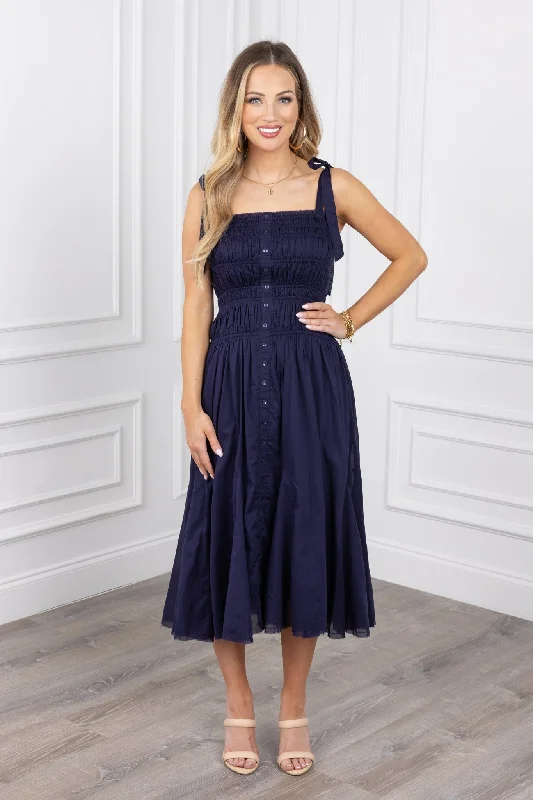 Elle Dress- Navy