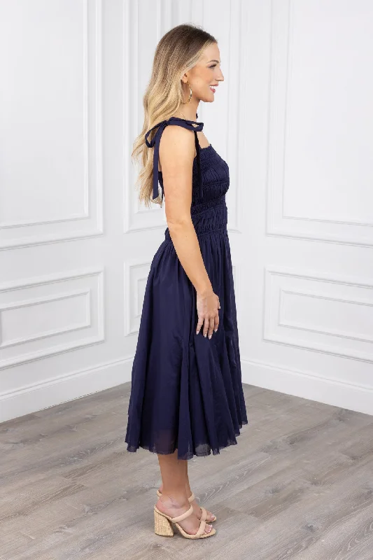 Elle Dress- Navy