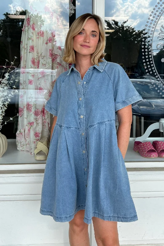 Firefly Short Sleeve Denim Dress