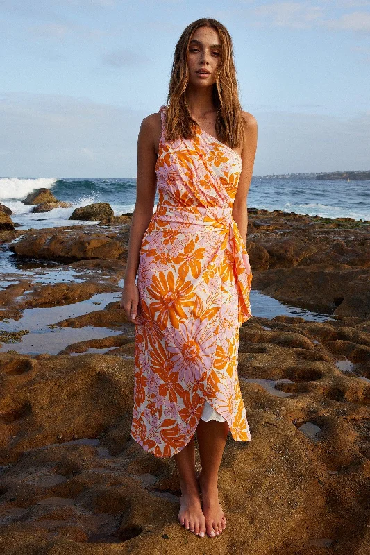 Jesika Dress - Orange Floral