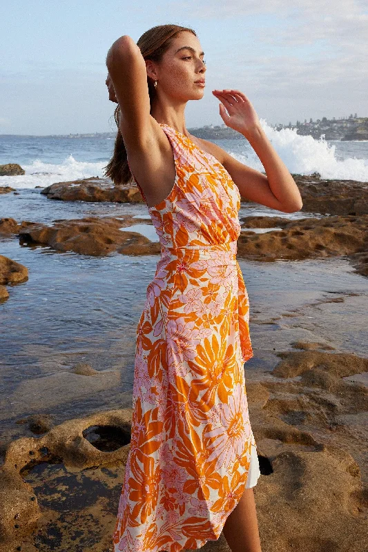 Jesika Dress - Orange Floral