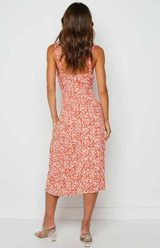 Jessie Midi Dress Orange