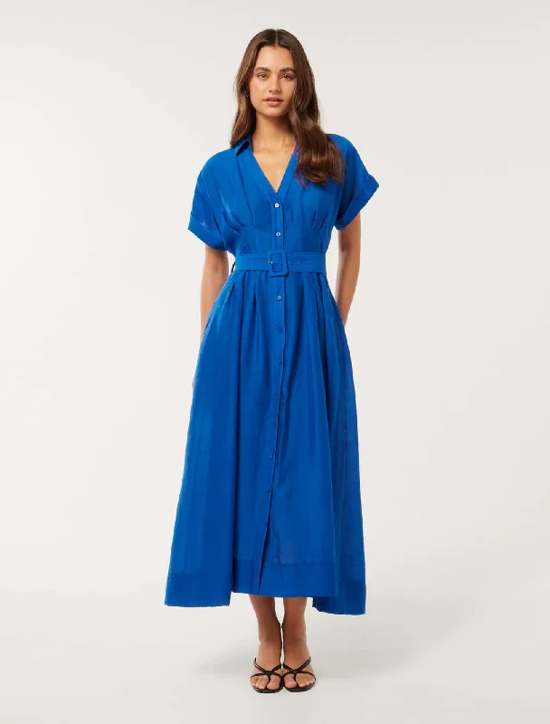 Judith Shirt Belt Midi Dress