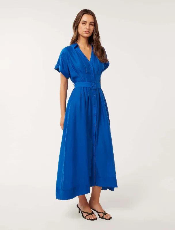 Judith Shirt Belt Midi Dress