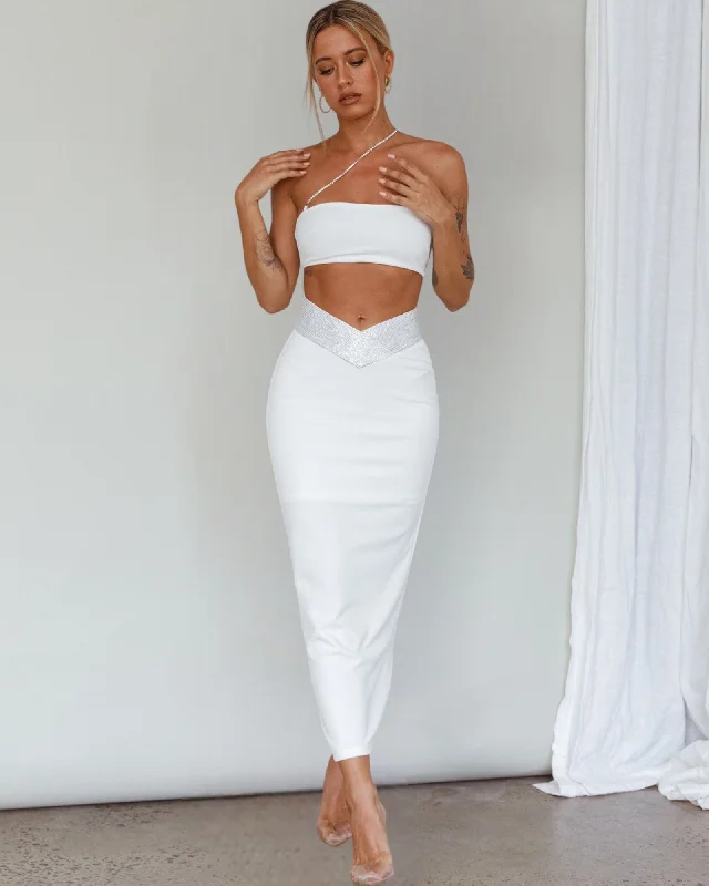 LIANA MIDI DRESS -WHITE