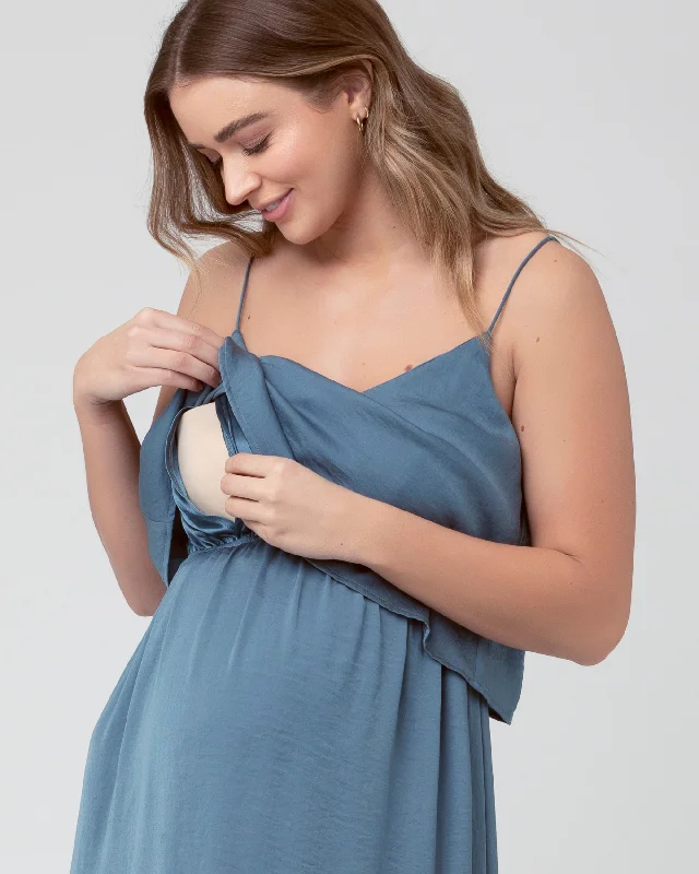 Nursing Slip Dress Petrol