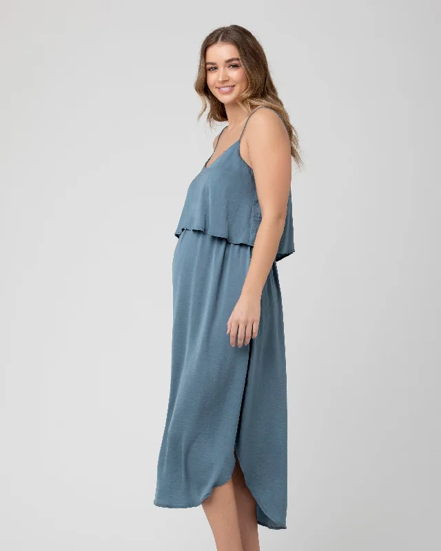 Nursing Slip Dress Petrol