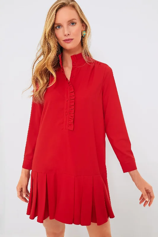 Red Crepe Tate Dress