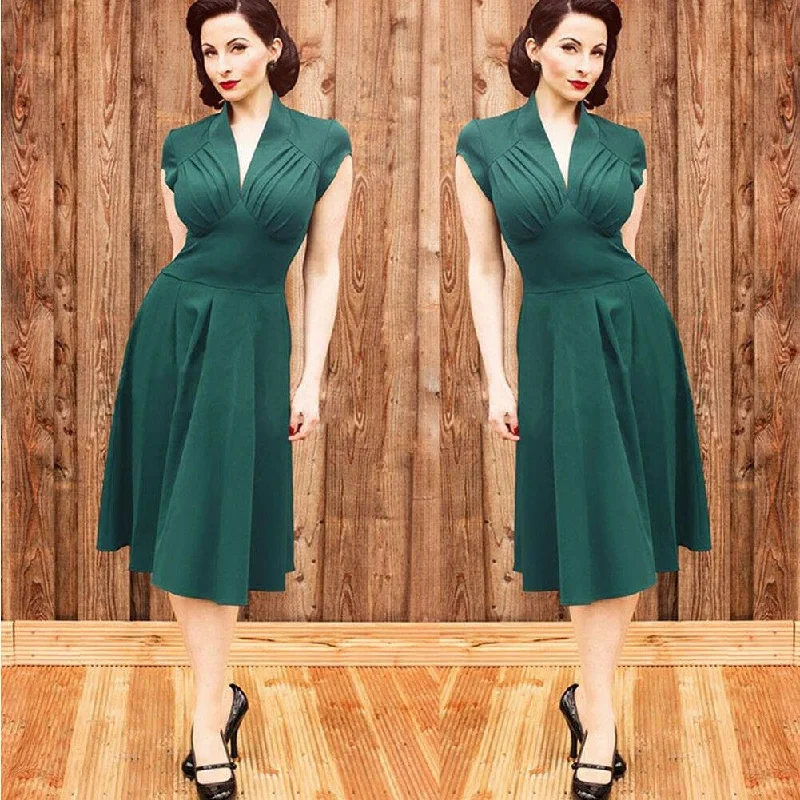 FashionSierra - Women Stretch High Waist Elegant Dress Ladies Evening Party Formal Work Business Office Bodycon Midi Dress