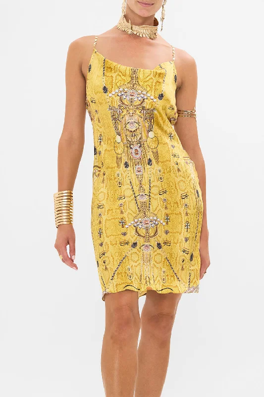 SHORT BIAS SLIP DRESS WITH LOW BACK VALLEY OF THE KINGS