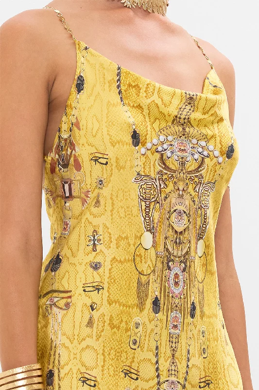 SHORT BIAS SLIP DRESS WITH LOW BACK VALLEY OF THE KINGS