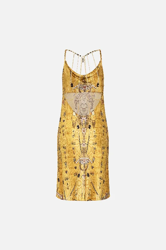 SHORT BIAS SLIP DRESS WITH LOW BACK VALLEY OF THE KINGS