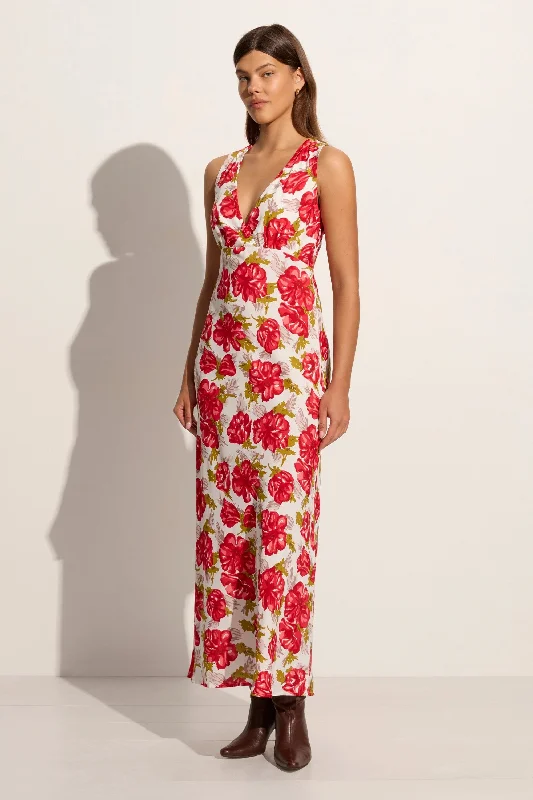 Acacia Maxi Dress Isadora Floral Red - Final Sale