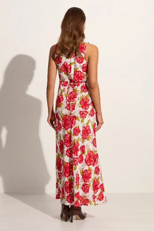 Acacia Maxi Dress Isadora Floral Red - Final Sale