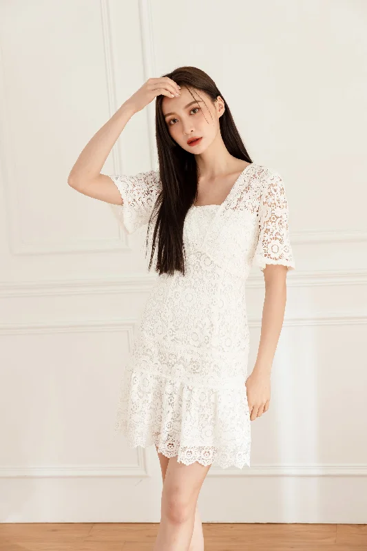 Tiana Lace White Dress