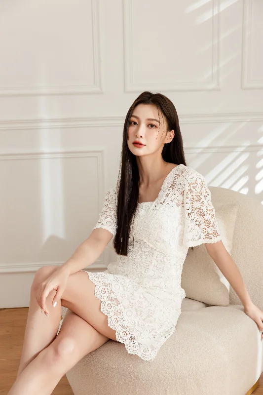 Tiana Lace White Dress