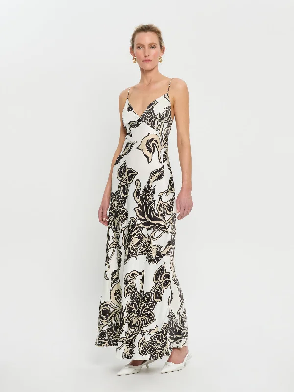 Alma Bias Maxi Dress