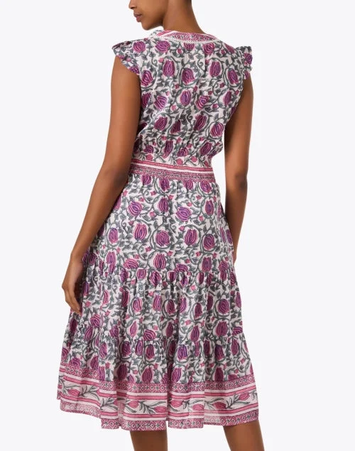 Annabelle Pink Cotton Silk Dress