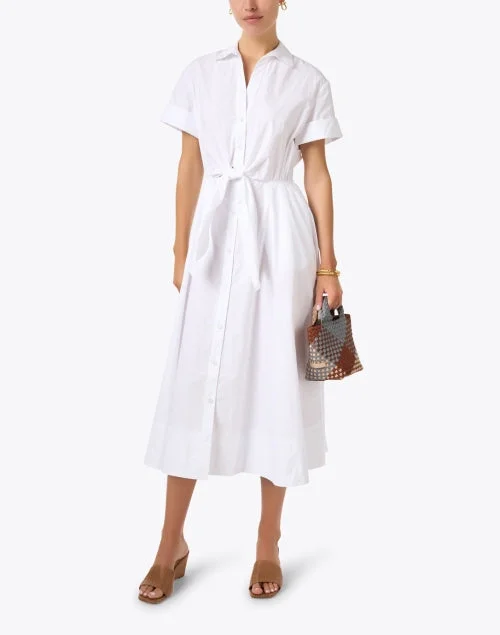 Asbury White Cotton Shirt Dress