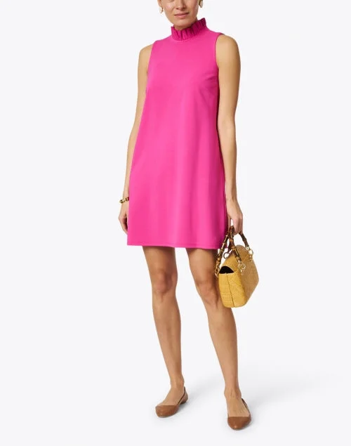 Avery Magenta Ruffle Dress