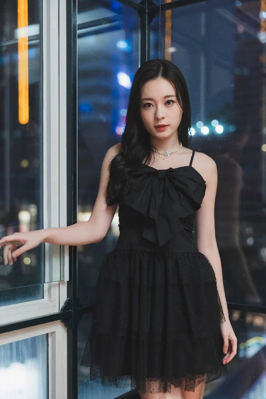 Black Ribbon Cocktail Dress