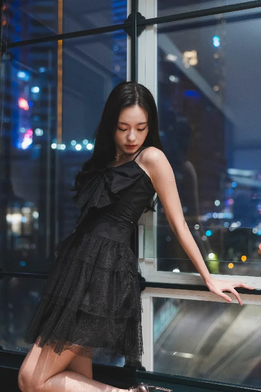 Black Ribbon Cocktail Dress