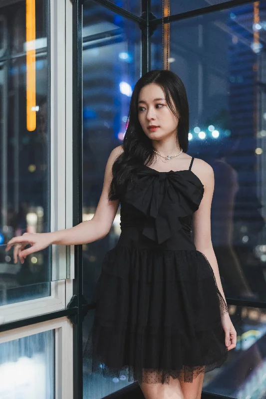 Black Ribbon Cocktail Dress