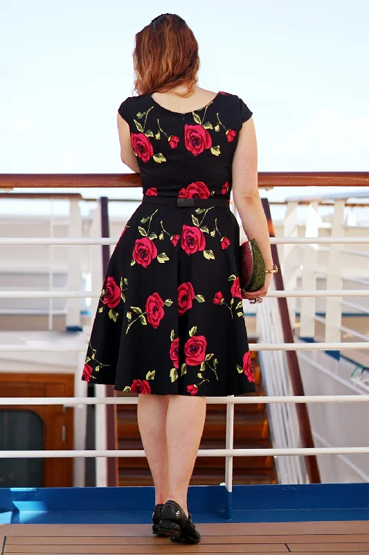 Black Rose Printed Dress