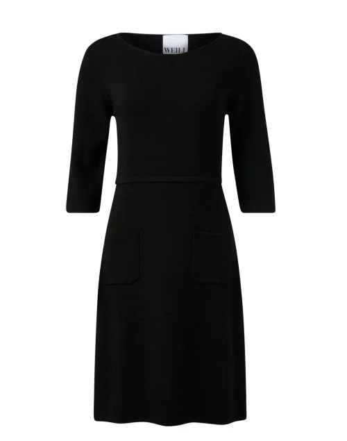 Black Wool Sheath Dress