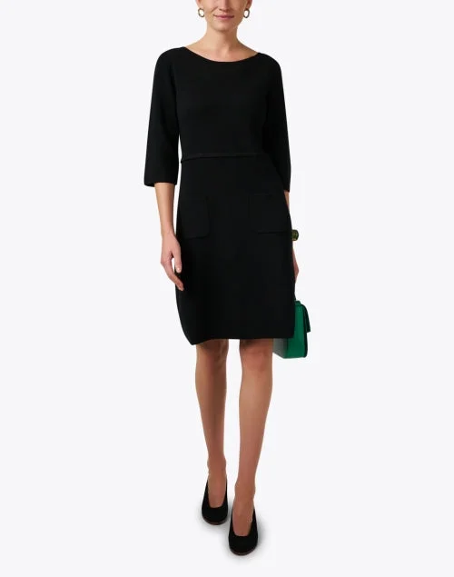 Black Wool Sheath Dress