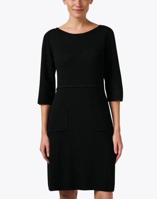 Black Wool Sheath Dress