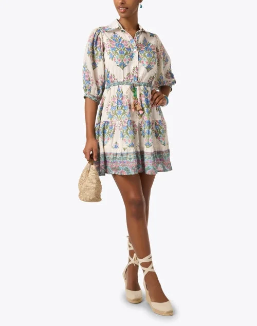 Blair Multi Print Cotton Silk Shirt Dress