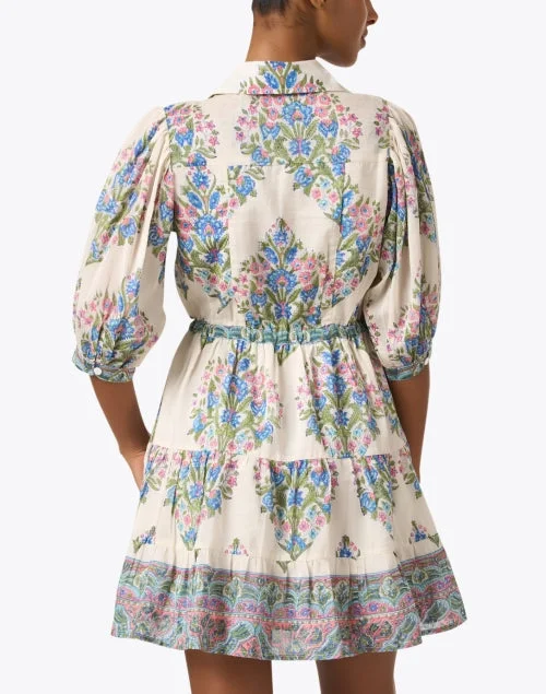 Blair Multi Print Cotton Silk Shirt Dress