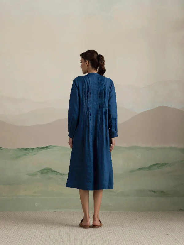 Blue Creek Smock Linen Midi Dress