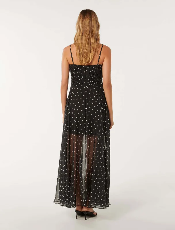 Brandy Sheer Skirt Maxi Dress