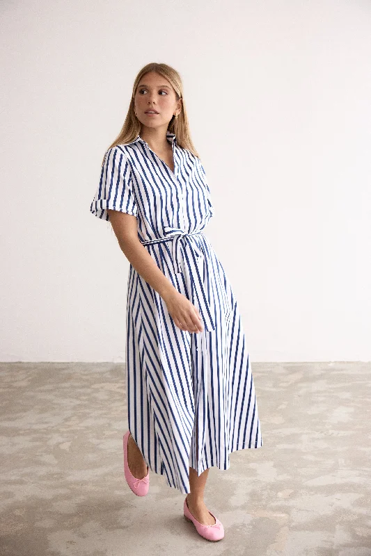 C.Z. Shirt Dress stripes