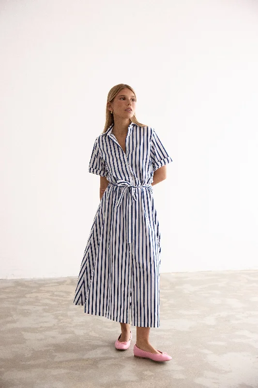 C.Z. Shirt Dress stripes