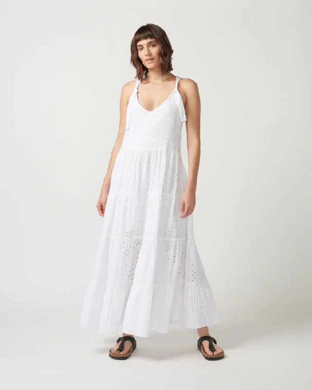 White Eyelet Maxi Dress