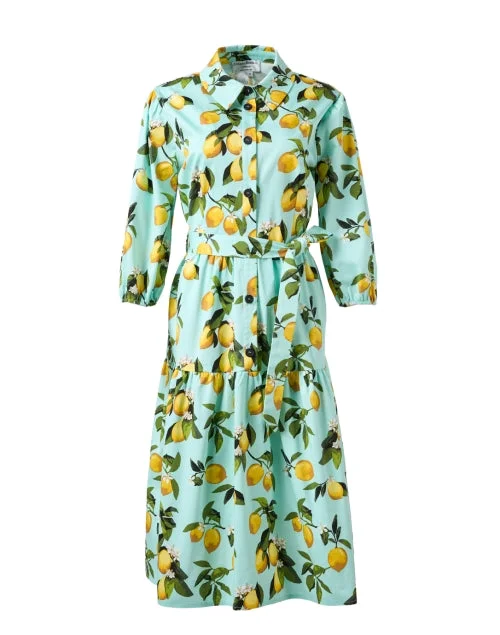 Cassie Lemon Print Dress