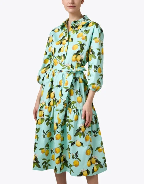 Cassie Lemon Print Dress