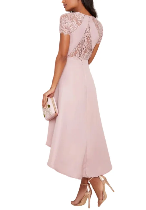 Blush Allanna Lace Back High Low Midi Dress