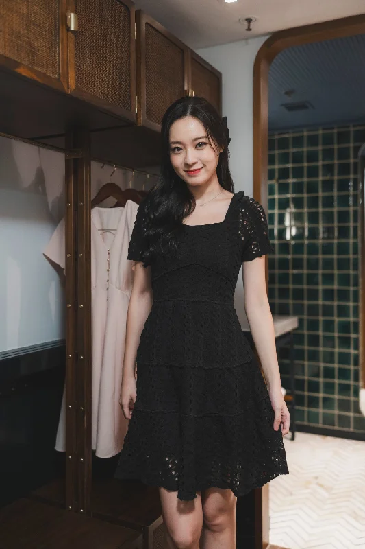 Clara Black Lace Dress