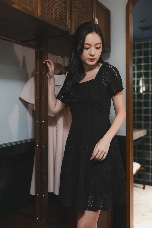 Clara Black Lace Dress