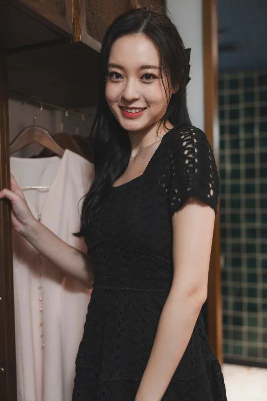 Clara Black Lace Dress